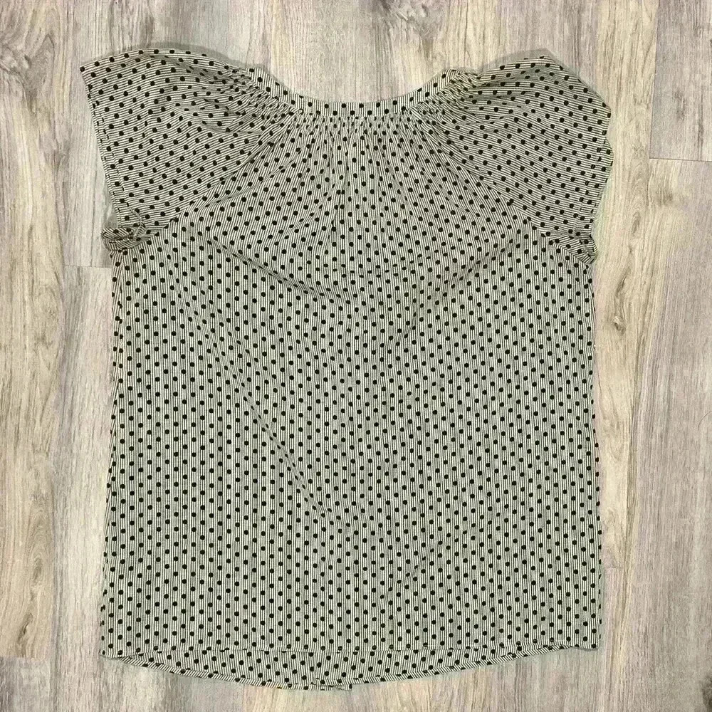 Motherhood Maternity Short Sleeve Shirt Black White Polka Dot Tunic Top Size M - Picture 5 of 8